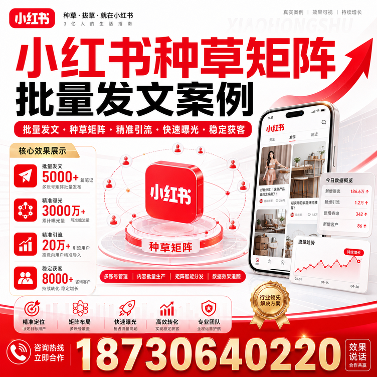云浮小红书种草矩阵批量发文案例
